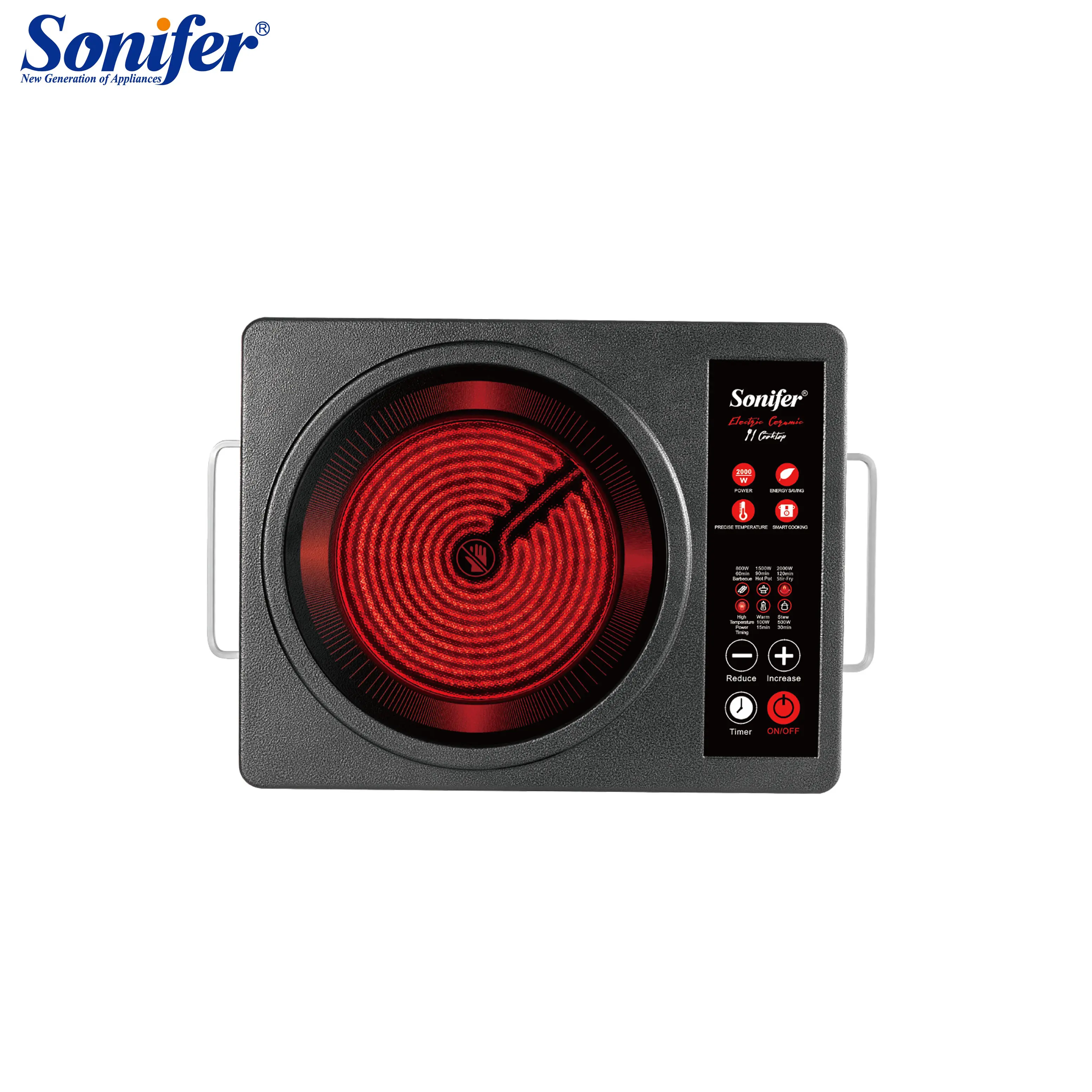 Sonifer-Cocina infrarroja de inducción de calentamiento individual de 2000 vatios, Cocina eléctrica, vatios