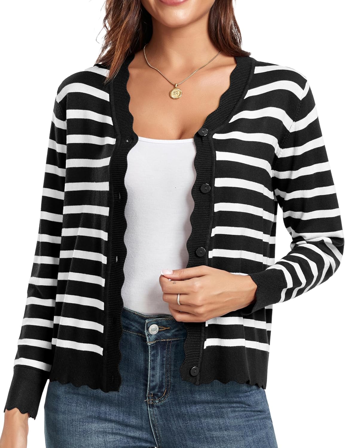 Black White Striped