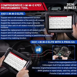 Herramienta de programación LAUNCH X431 IMMO Elite con 2 años de actualización todos los sistemas herramienta de diagnóstico de control bidireccional 39 + servicios