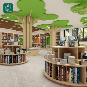ชั้นวางหนังสือสำหรับร้านค้าทำจากเฟอร์นิเจอร์ห้องสมุดที่ตั้งหนังสือสำหรับร้านค้า - Product Image 5