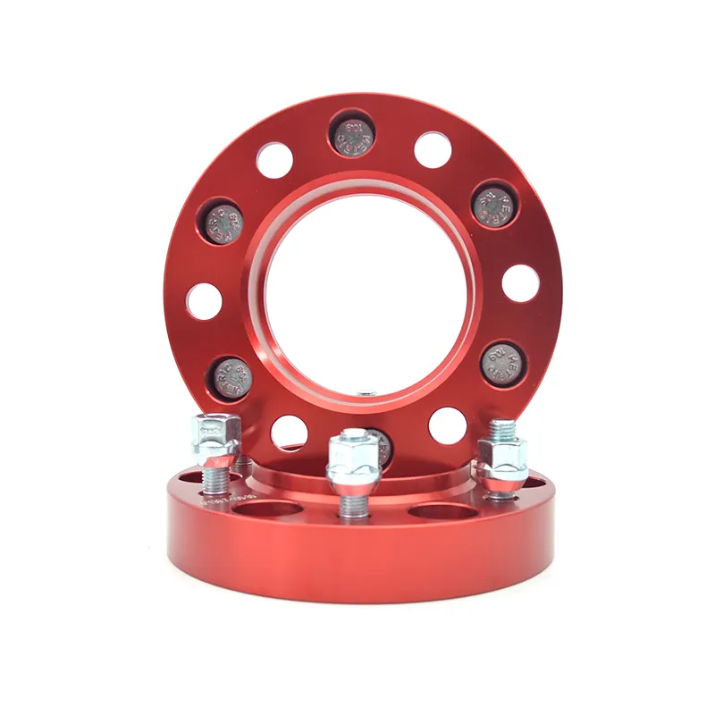 Rosso di alluminio hubcentric 100 millimetri ruota spacer 6x139.7 adattatore