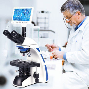 Microscopio trinocular de Laboratorio Profesional, compuesto con luz LED, con pantalla - Product Image 5