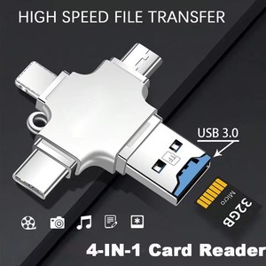 4 in 1 3.0 yüksek hızlı Otg Usb bellek 8Gb 16Gb 32Gb telefon 2.0 Memory Stick 64Gb 128Gb tip C Pendrive OTG Usb bellek sürücü - Product Image 3