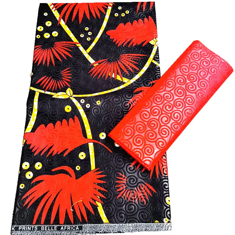 Tecido de impressão de cera africana feita em chinês, vestido para mulheres roupas