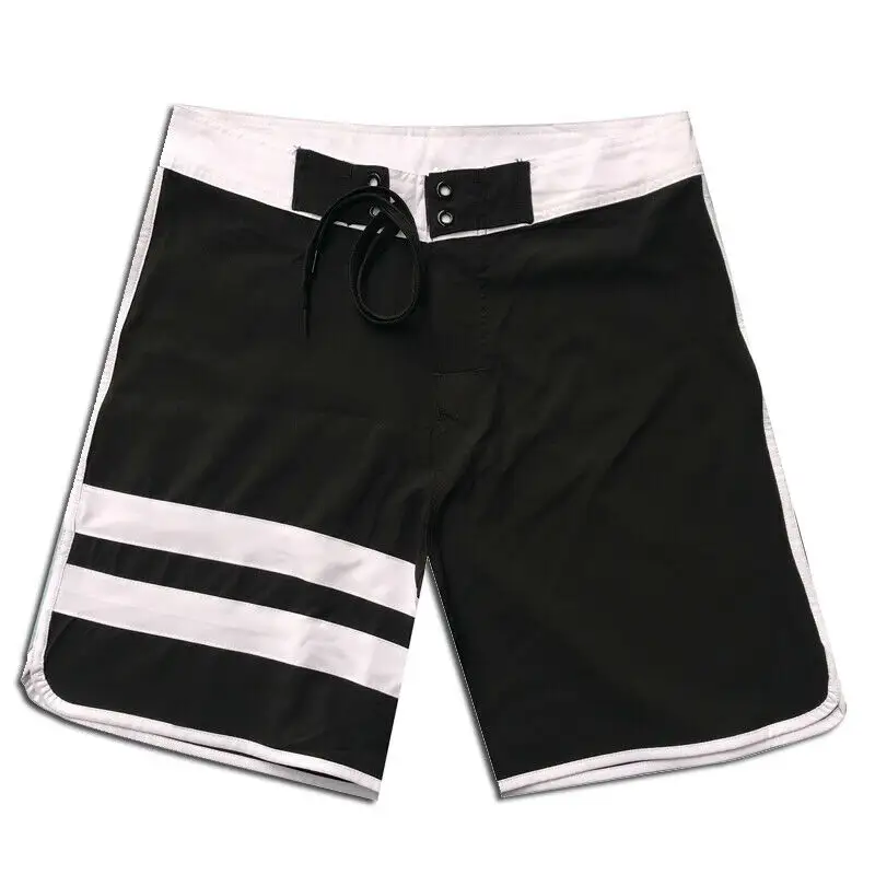 Shorts de mma com banda elástica, cinta elástica respirável para homens, preto e branco de alta qualidade