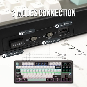 <strong>Original</strong> OEM AK870 Tri-mode Color Screen Volume Knob Polling Rate Wireless RGB Backlight Magnetic Gaming Keyboard - Product Image 2