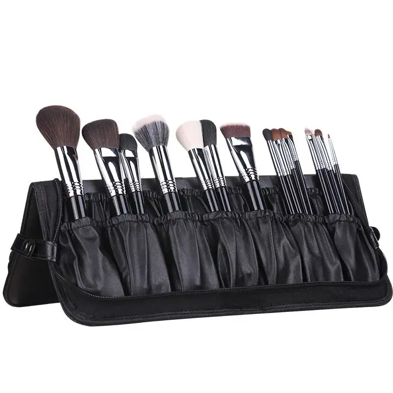 Ydini 15Pcs Hoge Kwaliteit Geit Haar Make-Up Borstel Set Oogschaduw Eyeliner Wenkbrauw Set Van Make-Up Borstels Met Tas