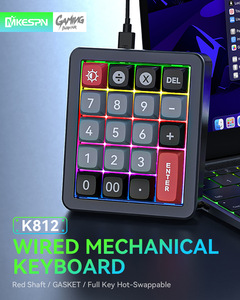 GASKET K812 Aluminum Alloy <strong>Keyboard</strong> RGB Hot-swappable Macro Defines <strong>Wired</strong> Mechanical Gaming <strong>Keyboard</strong> <strong>Numeric</strong> <strong>Keypad</strong> - Product Image 4