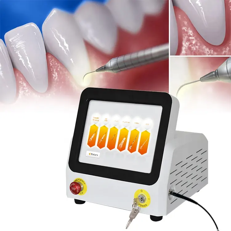 2024 Triangelaser 980nm diodo laser terapia dentária, clareamento dos dentes, máquina de corte de tecidos macios a laser