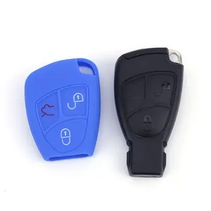 Silikon uzaktan anahtar kılıfı koruyucu kapak için mercedes-benz B C E ML S CLK CL anahtarsız giriş araba Styling Fob 3 düğmeler - Product Image 6