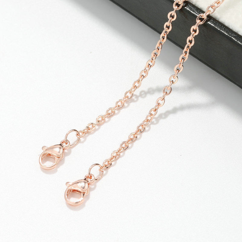 Cross chain (rose gold with silicone clasp)