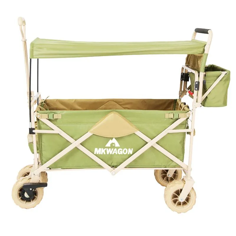 חיצוני יוקרה 4 מושבי עגלת Wagon 4 מושבים ילדי תינוק נסיעות עגלת עגלת קמפינג מתקפל 4 מושב עגלת עגלת עם חופה