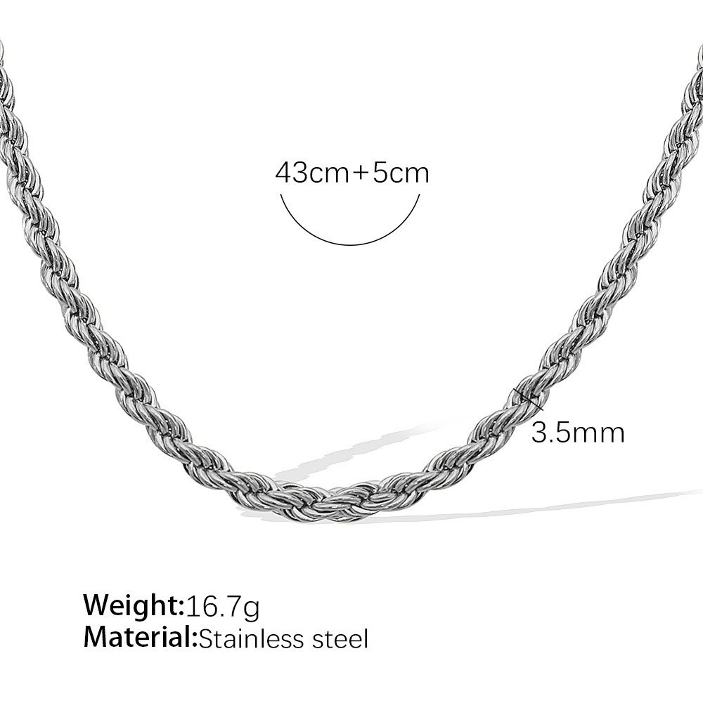 Chaîne torsadée argent 3,5mm