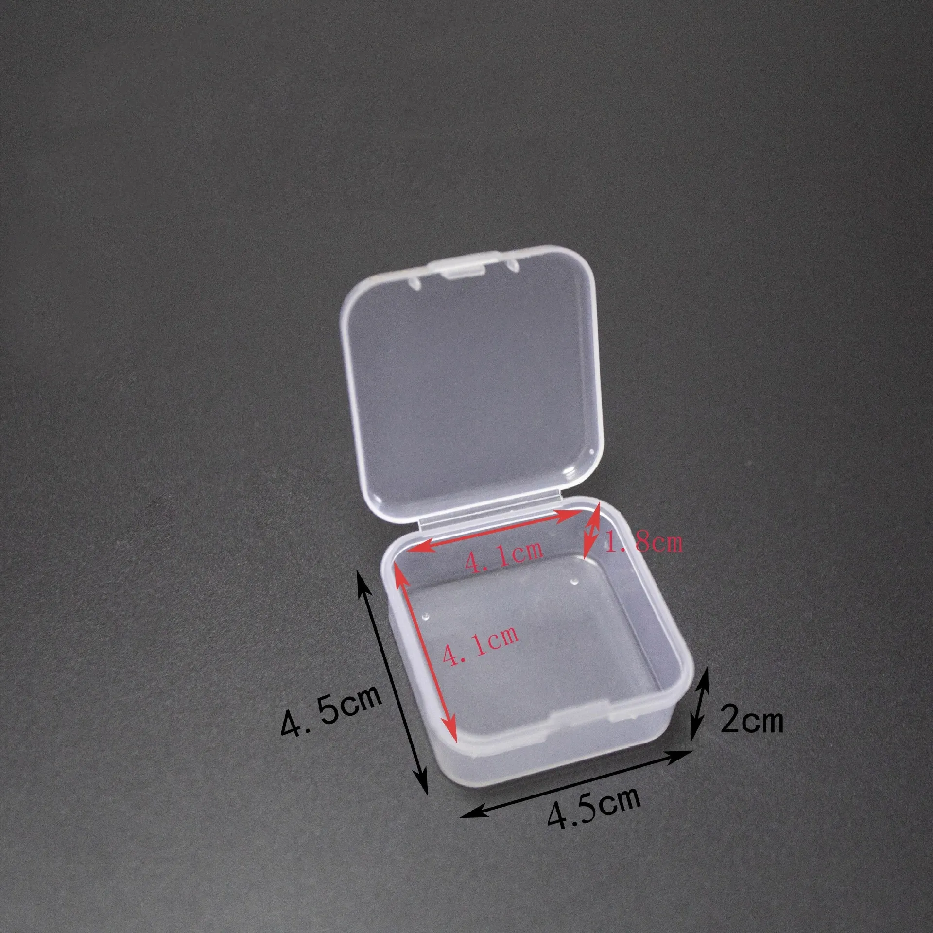 45*45MM Clear Beads Storage Kunststoff Mini Container Box für kleine Gegenstände Handwerk