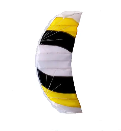 Gatinhos de parafoil de linha dupla de nylon, 2m, amarelo e preto