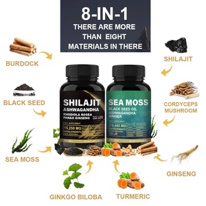 Julong supplue/odm แคปซูลผสม Shilajit ออร์แกนิกออลอินวันและมอสทะเล - Product Image 4