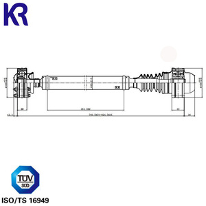 Trục cardan phù hợp với 2002-2007jeep tự do hướng dẫn sử dụng Trans 4WD thể thao phía trước trục chống trục OEM: 52111597aa, 52111591ab - Product Image 6