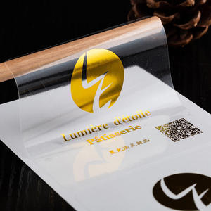 Transparent Self-adhesive Label Customized Coffee Cup logo Sticker Customized Baking Trademark Two-dimensional <strong>Code</strong> Sealing - Product Image 1