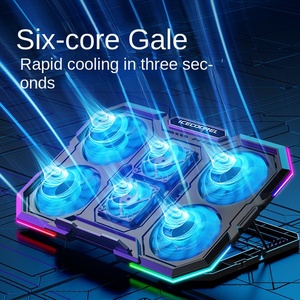 N6 Notebook laptop Radiador base 17 pulgadas Juego computadora soporte silencioso ventilador de escape estante elevado - Product Image 2