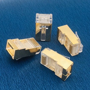 Cantell altın plaka 3 Prong SFTP CAT5E korumalı Jack CAT5 Rj45 modüler fiş Ethernet konnektörleri - Product Image 2