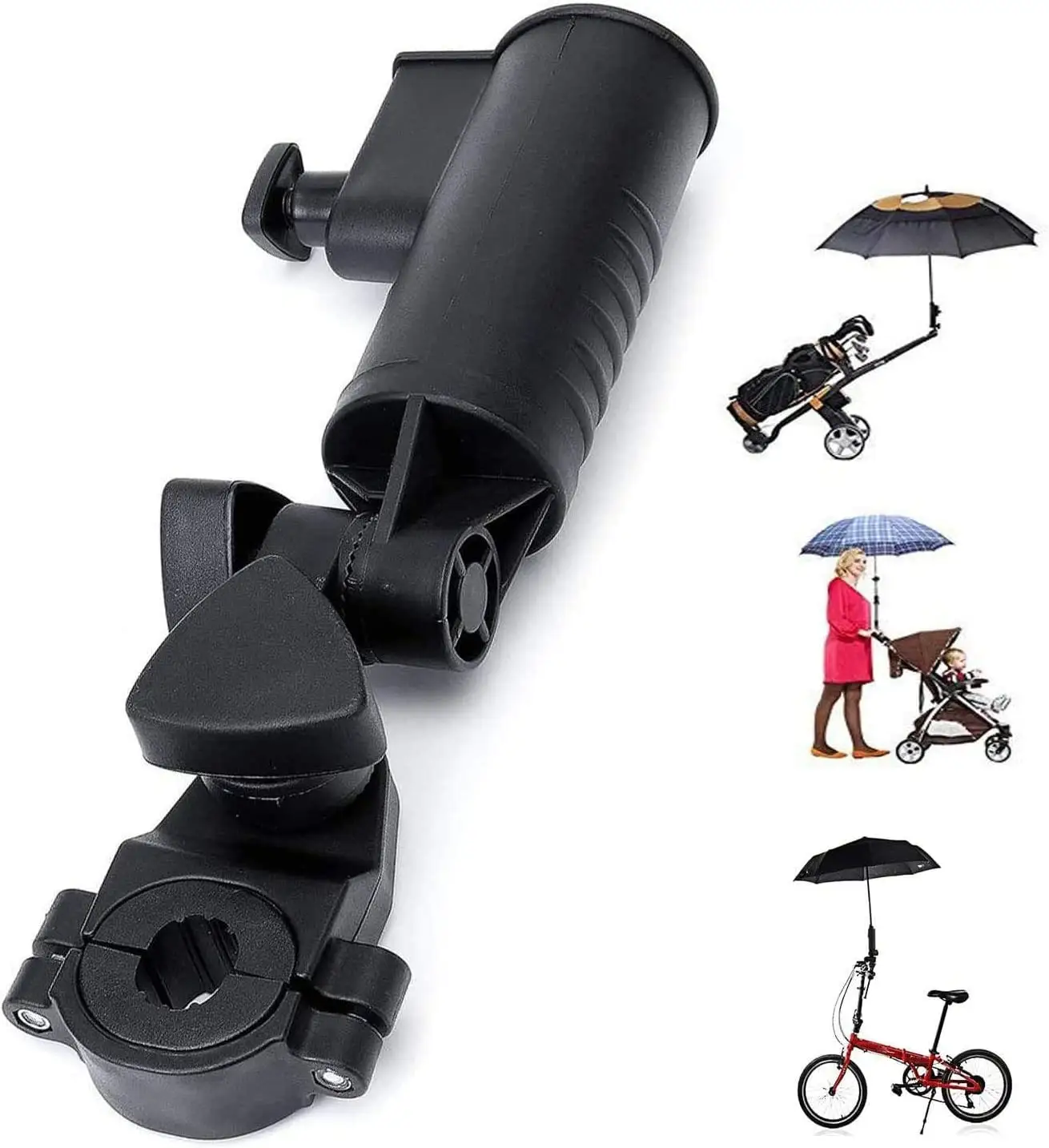 Support de parapluie de golf solide et réglable, chariot de chariot de golf de taille universelle, porte-parapluie de poussette de bébé de vélo