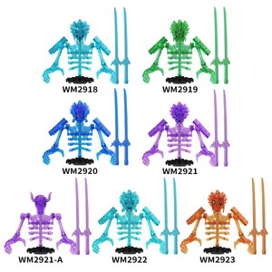Venta al por mayor WM6208 Susanoo 15,5*18cm 7 formas 2 armas 1 Base juegos de bloques de construcción juguetes educativos para niños - Product Image 1