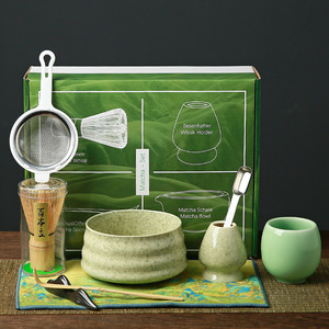 传统手工竹抹茶套装7款生态抹茶套装套装带礼品盒 - Product Image 1
