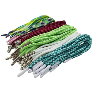 Cordón de poliéster personalizado OEM Cordones redondos de colores Cordón de cuerda con capucha Cordón de cordón para tela. - Product Image 2