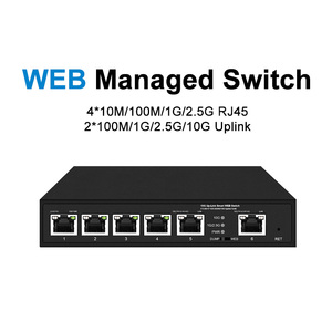10G Uplink 6 portlu 2.5G POE Ethernet WEB yönetilen anahtar desteği VLAN QoS IGMP - Product Image 5