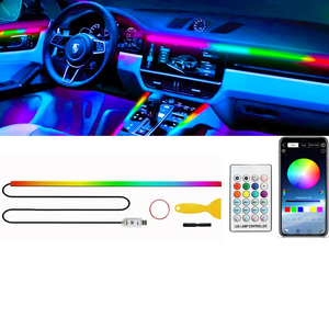 RGB <strong>LED</strong> Strip Lights for Car 12V DC App-Controlled Ambient Lighting with Remote Black <strong>PCB</strong> Plastic PVC Lamp Body EMC Certified - Product Image 1
