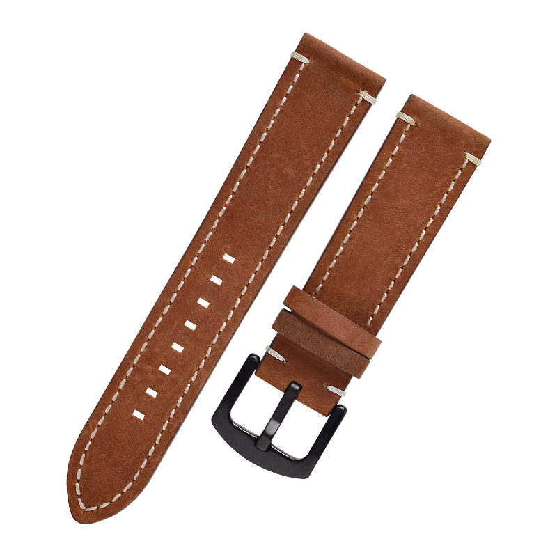 Bracelet marron avec boucle noire