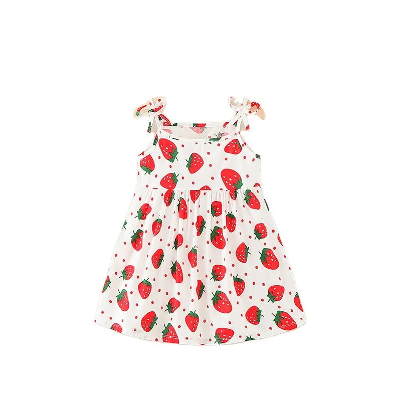 Falda de tirantes para niñas, moda 2023, vestidos de flores sin mangas para bebés