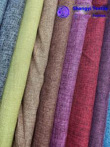 Dua warna G1415 kain Linen imitasi untuk musim semi musim panas bahan gaya polos untuk sepatu topi bagasi gaun Sofa mode - Product Image 3