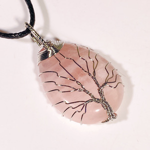 All'ingrosso filo avvolto albero della vita ciondolo, gemma ciondolo, 7 <span class=keywords><strong>Chakra</strong></span> ciondolo, albero della vita ciondolo collana, - Product Image 5