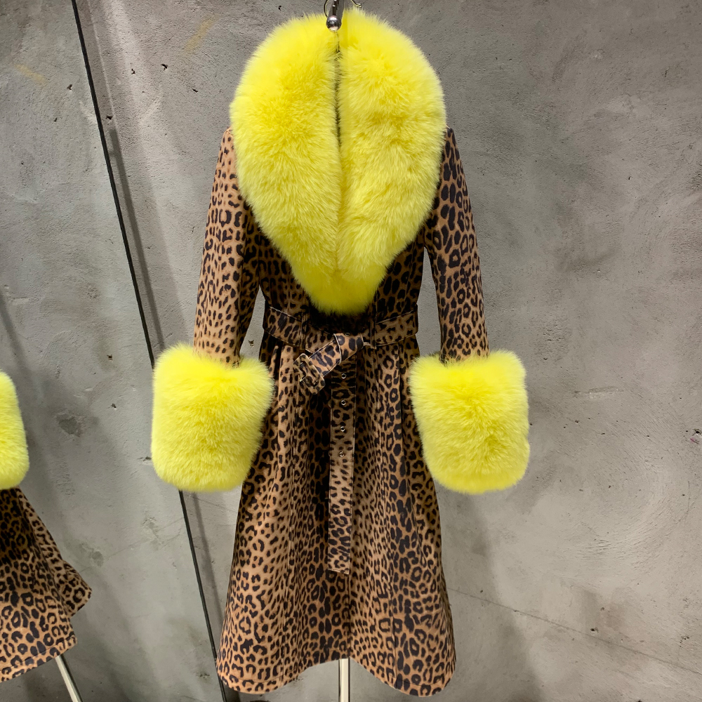 Cow Leopard Pattern+Yellow Fox