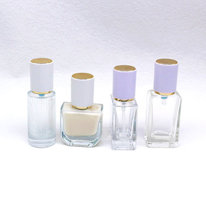 30ml Plastics <strong>Various</strong> <strong>Shape</strong> of Cap Modern Simple Transparent Rectangle Liquid Makeup Glass <strong>Bottle</strong>/30ml square Glass Pump <strong>Bottle</strong> - Product Image 3