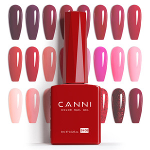 Newest <strong>Hema</strong> Free Color Gel Polish Super Quality 9ML Non Allergenic Ingredients One Color and One Bottle CANNI Factory - Product Image 1