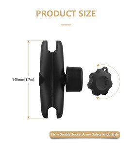1.5&quot;/38mm/C Sizes Ball Car Tablet Holder <strong>Mount</strong> for Your iPad W/ 75*75 Vesa Plate to Loading 2KG Max. - Product Image 5