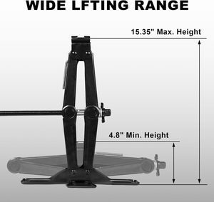 1.5トンブラックスチールリフトジャック3lb容量自動修理ツールキットレンチCE認定カージャックを含む - Product Image 4