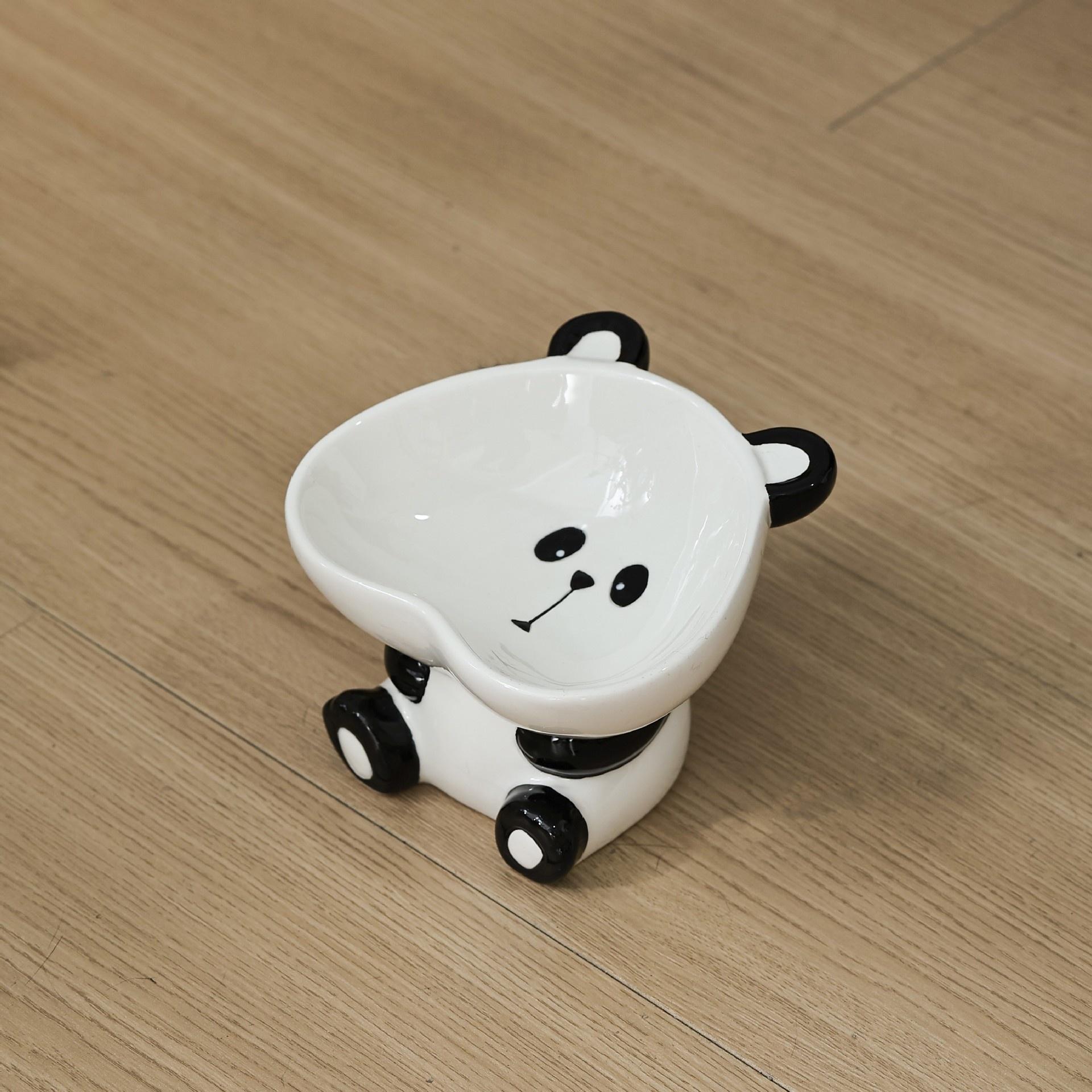 Panda Noir et Blanc - Bouche Plate Noir