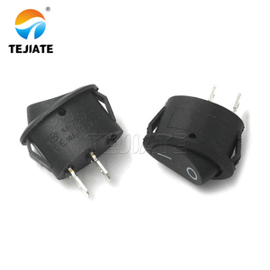 KCD7 kırmızı siyah küçük yuvarlak rocker paneli anahtarı kapalı güç anahtarı 2 pins 3 PIN 250V 6A yuvarlak kare büyük rocker güç anahtarı - Product Image 4