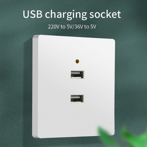 USB 2,0 плата питания настенная розетка с 4 отверстиями зарядный порт ПК материал максимальный ток 10 А максимальное напряжение 250 В вилки и розетки - Product Image 2
