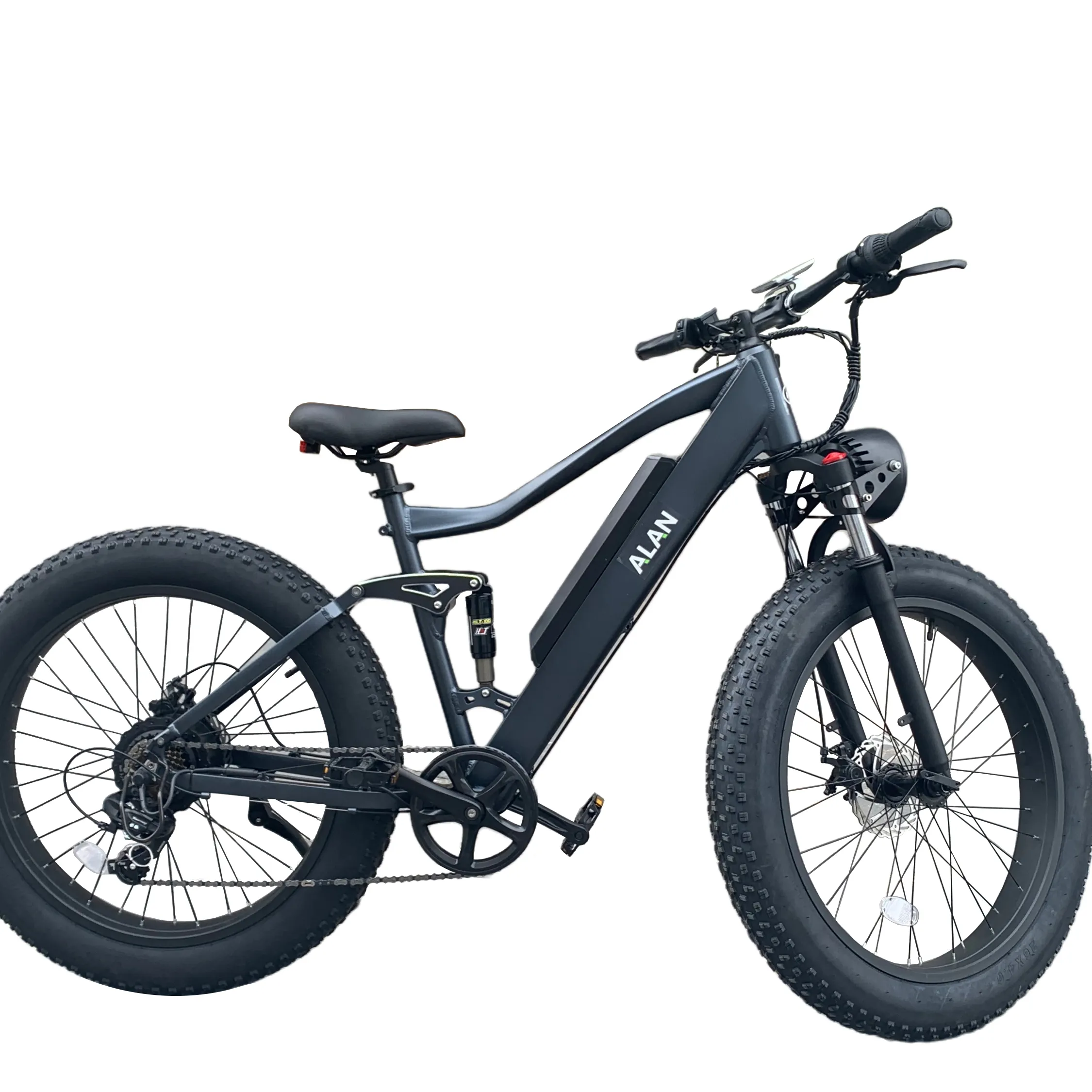 26 "* 4.0" gros pneu électrique ligne de montagne noir vélo électrique nouveau vélo en alliage d'aluminium