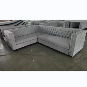 Sofa <strong>Easy</strong> to Assemble 3 Seat <strong>Beige</strong> Velvet Sofa Set Furniture Living Room Verified Factory Bulk Wholesale Sofa