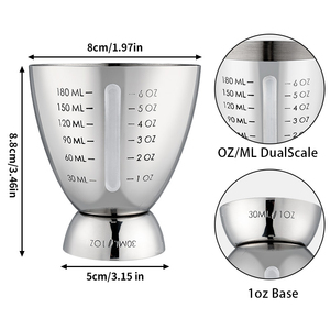 Tái Sử Dụng Thân Thiện Với Môi Cocktail Đo <span class=keywords><strong>Jigger</strong></span> Nhiệm Vụ Nặng Nề Đa-Đơn Vị Đo Thép Không Gỉ Bắn Đo Cup Tốt Nghiệp - Product Image 3