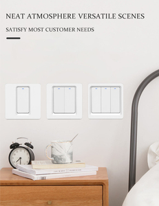 Interruptor de luz inteligente Tuya Wifi, neutro sin cable neutro, Interruptor táctil de pared para hogar inteligente Compatible con Google Home Alexa - Product Image 4