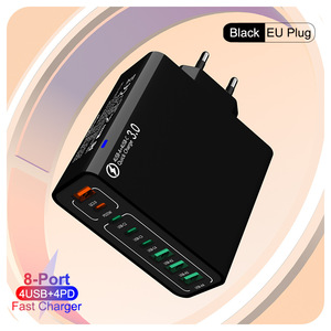 100W USB tip C şarj 8 port hızlı şarj duvar Cargador ab İngiltere abd tak PD cep telefonu şarj cihazı için mobil adaptör güç - Product Image 1