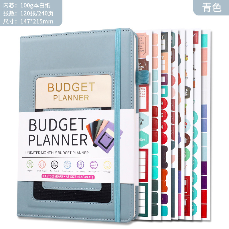 Pianificatore di budget - 8 adesivi blu per la pianificazione