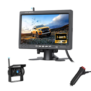 Sistema de cámara de respaldo de vehículo inalámbrico 7 pulgadas IP68 Monitor de visión nocturna impermeable Vista trasera frontal para camión RV Van 1 año - Product Image 1