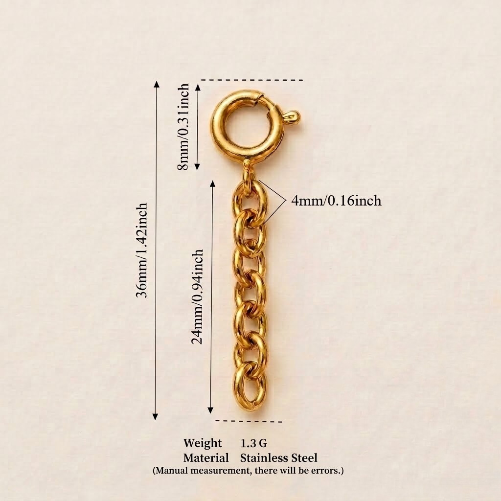 Gold 7 Thickened Round Chain
